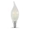 Feit Electric LED Light Bulb, Decorative, Flame Tip, 60 W Equivalent, Candelabra Lamp Base, Dimmable BPCFF60950CAFIL/2 - alternate 1