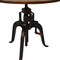 Homeroots Adjustable Height Brown And Black Solid Wood And Iron Pedestal Base Round Top Dining Table 517843 - alternate 2