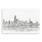 Homeroots Monochrome City Skyline Sketch Unframed Print Wall Art 399075 - alternate 3