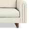 Homeroots 61" Ivory Fabric Sofa With Walnut Legs 641135 - alternate 3