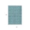 Homeroots 10' X 14' Teal Blue And Ivory Geometric Washable Indoor Outdoor Area Rug 613812 - alternate 7