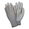 Safety Zone Foam Coated Knit Gloves - Gray/Gray, Med - 12 Pairs GNPU-MD-4-GY-GY - alternate 2
