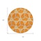 Homeroots 8' Orange And Blue Round Geometric Washable Indoor Outdoor Area Rug 613514 - alternate 3