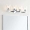 Jonathan Y Marion 28.5" 4-Light Hurricane Metal/Seeded Glass LED Vanity Light, Chrome JYL7435A - alternate 4