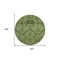 Homeroots 8' Olive Green Fern Green And Artichoke Green Round Floral Washable Indoor Outdoor Area Rug 588902 - alternate 5