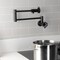 Kingston Brass Wall Mount Pot Filler Faucet, Matte Black KS4100RX - alternate 3