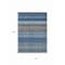 Homeroots 10' X 14' Navy Blue Sky Blue And Taupe Striped Washable Indoor Outdoor Area Rug 614820 - alternate 3