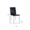 Homeroots Set of Two Black and Silver Faux Leather and Metal Dining Side Chairs, 2PK 719650 - alternate 6