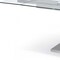 Homeroots 55 X 35 X 30 Clear Glass Stainless Steel Extendable Dining Table 372064 - alternate 3