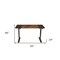 Homeroots 55" Adjustable Brown and Black and Black Computer Desk 528677 - alternate 3
