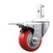 Service Caster 3 Inch Red Poly Wheel Swivel 7/8 Inch Square Stem Caster with Total Lock Brake SCC-SQTTL20S314-PPUB-RED-78 - alternate 1