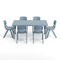 Flash Furniture 7 PC Plastic Activity Table and 6 Chairs Set, 10.5 inSeat Height-Dusty Blue YU-YCX-0013-2-RECT-TBL-DSTYBL-E-GG - alternate 4
