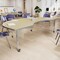 Flash Furniture Commercial Adjustable Height Kidney Activity Table with Locking Casters-LT NAT XU-A4896-KIDNY-LTNAT-T-A-CAS-GG - alternate 6