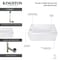 Kingston Brass 54" Acrylic Rectangular 3-Wall Alcove Tub Combo w/ Armrests in Glossy White/Brushed Nickel CVTAP543023L8 - alternate 2