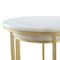 Homeroots Set of Two 22" Gold and White Marble Round Nested Tables 543883 - alternate 5