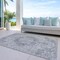 Homeroots 9' X 12' Silver Floral Medallion Washable Indoor Outdoor Area Rug 607942 - alternate 4