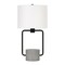 Homeroots 22" Black and Gray Concrete Table Lamp With White Drum Shade 524464 - alternate 1