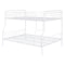 Homeroots White Full XL Over Queen Contemporary Metal Bunk Bed 590296 - alternate 4
