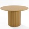 Homeroots 46" Brown Solid Wood Pedestal Base Round Top Dining Table 720984 - alternate 1