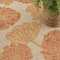 Homeroots 4' X 6' Coral And Beige Floral Indoor Outdoor Area Rug 552493 - alternate 2