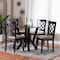 Baxton Studio Adina Modern Sand Fabric and Dark Brown Wood 5-Piece Dining Set 256-9725-10900-ZORO - alternate 6