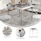 Flash Furniture Silas 34.5 in Square 4-Player White Folding Card Game Table, Gray Playing Surface and Cup Holders DAD-MJZ-88-WHGY-GG - alternate 5