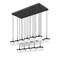 Z-Lite Renaud Matte Black 17 Light Linear Chandelier 827P6-17L-MB-LED - alternate 4