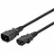 Monoprice SJT Extension Cord, 14 AWG, Indoor, 14/3, 1 Outlets, IEC 60320 C13, Black, IEC 60320 C14, 10 ft 24194 - alternate 1