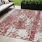 Homeroots 5' X 8' Burgundy And Ivory Abstract Washable Indoor Outdoor Area Rug 612942 - alternate 1