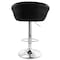 Elama 2 Piece Adjustable Faux Leather Bar Stool in Black with Chrome Base ELM-702-BLK - alternate 6