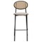 Leisuremod Euston Wicker Bar Stool with Black Steel Frame, Beige EC29BG - alternate 6