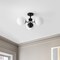 Jonathan Y Olivier 23.5" 3-Light Bohemian Farmhouse Iron/Frosted Glass LED Semi Flush Mount, Black JYL7600B - alternate 4