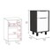Homeroots 28" Wood One Drawer Nightstand 478455 - alternate 4
