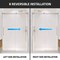 Anzzi Stellar 51 to 54 in. x 76 in. Sliding Frameless Shower Door in Brushed Nickel with Tempered Glass SD-FRLS05903BN - alternate 5