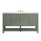 James Martin Vanities Breckenridge 60 in. Single Vanity, Smokey Celadon, w/ 3 CM White Zeus Quartz Top 330-V60S-SC-3WZ - alternate 1