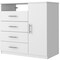 Homeroots 36" White Four Drawer Combo Dresser 534945 - alternate 6