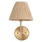 Jonathan Y Malaya 8" 1-Light Bohemian Coastal Metal Pleated Paper Shade LED Vanity Light, Beige/Brass Gold JYL1614A - alternate 6