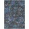 Homeroots 8' X 10' Teal Blue And Charcoal Floral Washable Indoor Outdoor Area Rug 604165 - alternate 3