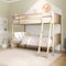 Flash Furniture Dallas Bunk Bed Twin Over Twin, Convertible Slatted Solid Wood Bunk Bed Frame w/Ladder, Natural MG-0900-31-TTB-NAT-GG - alternate 3
