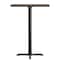 Flash Furniture Bennett 24 in x 30 in Solid Wood Indoor Tabletop in Dark Brown with 22 in x 22 in Bar Height GSF-REC2430-DKBRN-T2222B-GG - alternate 3
