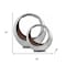 Homeroots 16" Silver and Brown Buffed Aluminum Tabletop Sculpture 354603 - alternate 4