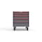 Strong Hold 5 drawer cabinet - (1x 2in, 1x 3in, 1x 4in, 1x 5in, 1x 6in) - Red accents - Keyed Different S3036-PCDAS-0503DS - alternate 1