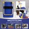 Wrightmaster 1100 lb. Capacity 4-Wheel Steel Standard Duty Platform Truck - Blue, Folding Push Cart ZR-EX-500 - alternate 4