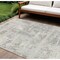 Homeroots 9' X 12' Ivory And Gray Abstract Washable Indoor Outdoor Area Rug 597978 - alternate 1