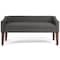 Homeroots 50in Gray and Brown Fabric and Wood Upholstered Bench 642315 - alternate 1