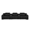Homeroots 129" Black Italian Leather Reclining USB Sofa 632885 - alternate 6