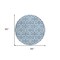 Homeroots 8' Denim Blue And Ivory Round Geometric Washable Indoor Outdoor Area Rug 594847 - alternate 3