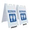 Signmission Restroom, A-Frame & 2 Decals Installed, Heavy-Duty Plastic Frame SBHD-D-2436-Restroom - alternate 4