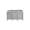 James Martin Vanities Brittany 60'' D Vanity, Urban Gray w/ Ethereal Noctis Silestone Top w/FreePower Wireless Charger 650-V60D-UGR-FENC - alternate 1