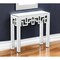 Homeroots 31" Silver Mirrored Glass Geo Pattern Console Table 568867 - alternate 1